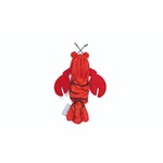 Beeztees bewegende kreeft pluche kattenspeelgoed rood 25x5x8cm