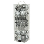 30x Kleine kunststof kerstballen lila paars 3 cm