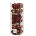 Rotan kerstversiering kerstballen wit met glitter 5 cm