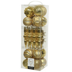 House of Season Kerstballen - 10x st - kunststof - donkergroen - 6 cm
