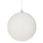 1x Witte kerstballen 10 cm kerstversiering/kerstdecoratie