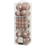 30x Kleine kunststof kerstballen goud 3 cm