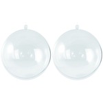 Hobby/diy kerstballen - 15x - transparant - D5 cm - kunststof