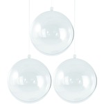 Hobby/diy kerstballen - 40x - transparant - D5 cm - kunststof