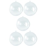 Hobby/diy kerstballen - 50x - transparant - D5 cm - kunststof
