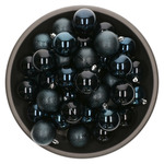 Kerstballen - 25x stuks - 6 cm - kunststof - oudroze