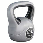 Kettlebell 18 kg Gietijzer Rubber Coating Petrol