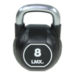 Kettlebell 8 kg Gietijzer Rubber Coating Rood