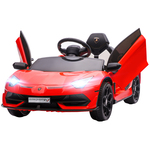 HOMCOM elektrische kinderauto met aanhanger, afstandsbediening, LED lichteffecten, 3-6 km/u, voor kinderen van 3-6 jaar, blauw | Aosom.nl