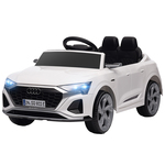 HOMCOM elektrische kinderauto, Audi TT RS Roadster, tot 25 kg met Afstandsbediening en MP3, 3 km/u, 3-5 jaar, 102 x 60 x 44 cm, Wit | Aosom.nl