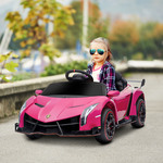 AIYAPLAY Elektrische Kinderauto met Zachte Veren, met Afstandsbedienbaar, 3-6 Jaar tot 50 kg, LED-Lichten, 109 x 67 x 68.5 cm, Rood | Aosom.nl