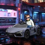 HOMCOM elektrische kinderauto 2 rijmodi, muziekfunctie, 3-5 jaar, tot 25 kg, met afstandsbediening, 108 x 62 x 40 cm, Zwart | Aosom.nl
