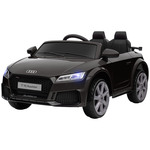 HOMCOM kinder elektrische auto, Audi TT RS Roadster, 3 km/u, afstandsbediening, LED-verlichting, USB-aansluiting, 110 x 60 x 48 cm, zwart | Aosom.nl