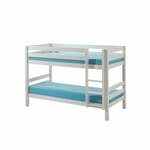 Kinderbed met laden + boekenkast wit