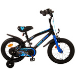 Volare Black Cruiser 14 Inch 25 cm Jongens Terugtraprem Matzwart