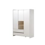 Vipack kledingkast Kiddy 3 deuren en 2 lades - wit - 138x190x54 cm - Leen Bakker