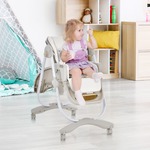 Kinderstoel met blad 3-in-1 verstelbaar blauw en groen