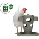 Beeztees Snacktoren - Kippen Accessoires - 100% Gerecycled Plastic - Grijs"Groen - 30x30x32,5 cm