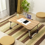 W-leg type verstelbare opvouwbare Laptop Bureau met anti-slip mat & Card slot (hout)