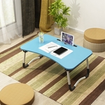 W-leg type verstelbare opvouwbare Laptop Bureau met anti-slip mat & kaartsleuf (blauw)