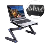 Draagbare 360 graden verstelbaar opvouwbaar aluminiumlegering Bureaustandaard voor Laptop / Notebook zonder CPU Fans & Mouse Pad (zwart)