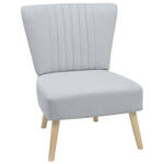 HOMCOM Fauteuil gestoffeerde fauteuil in kuipvorm enkele bank elegante retrostoel grijs | Aosom Netherlands