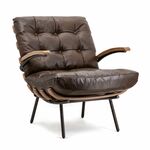 Fauteuil Paddy Donkerbruin Laag