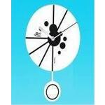 Wandklok Slow pedulum white / Periglass