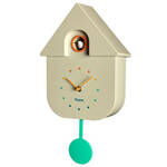 3 stuks 1:12 Mini saai huis Dollhouse houten muur klok vogel klokhuis speelgoed simulatie klok model (log kleur)