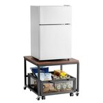 VEVOR Mini koelkast standaard koelkast tafel organizer 90kg donkerbruin