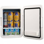 VEVOR 4 L / 6 blikken minikoelkast, 2 in 1 kleine koelkast Koel- en verwarmingsfunctie, slot Compacte drankkoelkast 9 V DC / 220 V AC voor kantoren en slaapzalen, drank, cosmetica, zwart