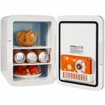 VEVOR 10 L / 12 blikjes minikoelkast, 2 in 1 kleine koelkast Koel- en verwarmingsfunctie, slot Compacte drankenkoelkast 9 V DC / 220 V AC voor kantoren en slaapzalen, drankjes, cosmetica, zwart