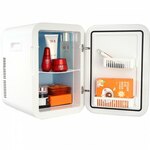 VEVOR 20 L / 22 blikjes minikoelkast, 2 in 1 kleine koelkast koel- en verwarmingsfunctie, drankenkoelkast met bedieningspaneel 12 V DC / 220 V AC voor kantoren en slaapzalen, drankjes, cosmetica, zwart