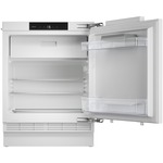 Single keuken Wit 150 cm incl. rvs spoelbak, koelkast en e-kookplaat en afzuigkap HRG-7400