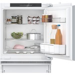 Single keuken Wit 150 cm incl. rvs spoelbak, koelkast en e-kookplaat en afzuigkap HRG-7400