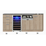 Kitchenette met wijnkoelkast en vaatwasser RAI-4001