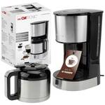 Clatronic KA 3805 Edelstahl-schwarz Koffiezetapparaat RVS Capaciteit koppen: 10 Met thermoskan