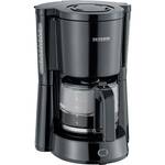 Severin KA 4813 Koffiezetapparaat Zwart, RVS (geborsteld) Capaciteit koppen: 10 Display, Glazen kan, Met koffiemolen, Timerfunctie, Warmhoudfunctie, Met