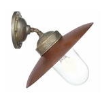 Wandlamp koper gevelverlichting voordeur &apos;Nibe&apos; Nordlux e27 fitting buitenlamp IP54