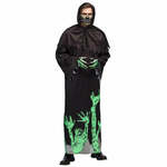 Boland Glowing reaper kostuum heren zwart/groen maat 54/56 (XL)