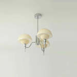 LED Kroonluchter - Trion Lacarno - E14 Fitting - 5-lichts - Rond - Mat Chroom - Aluminium