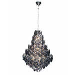 Moderne kroonluchter donker chroom By Rydens &apos;Monarque Grande&apos; 11x E14 fitting 580mm