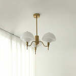 Trio Kroonluchter Luster Crystal 52cm 5-lichts wit R1107-01