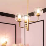 Kroonluchter modern goud &apos;Tubri&apos; Hanglamp E14 fitting 500mm