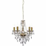 LED Kroonluchter - Trion Kantra - E14 Fitting - 5-lichts - Rond - Roestkleur - Aluminium