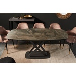 Uitschuifbare eettafel INCEPTION 130-190cm taupe keramiek gemaakt in Italie - 41451