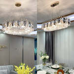 Trio Kroonluchter Luster Crystal 77cm 10-lichts met kristal R1170-00