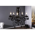 Elegante kroonluchter ZWART KRISTAL 55cm zwarte acryl 5-armige kroonluchter - 1452