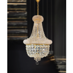 Kroonluchter Margaretha goud in 4 diameters