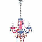 LED Kroonluchter - Trion Lucy - E14 Fitting - 3-lichts - Rond - Meerkleurig - Aluminium